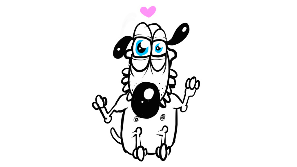 gezeichneter Hund DogLove