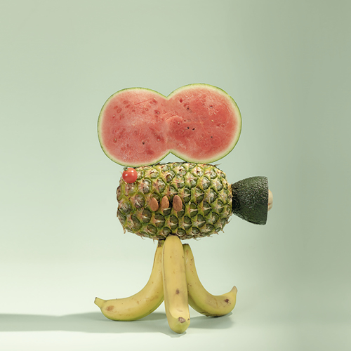 Headerbild des Beitrags: Kamera optisch aus Obst nachgebaut