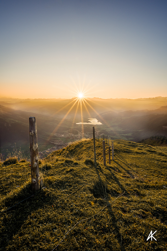 Der Sonnenaufgang.