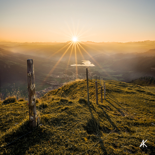 Der Sonnenaufgang.