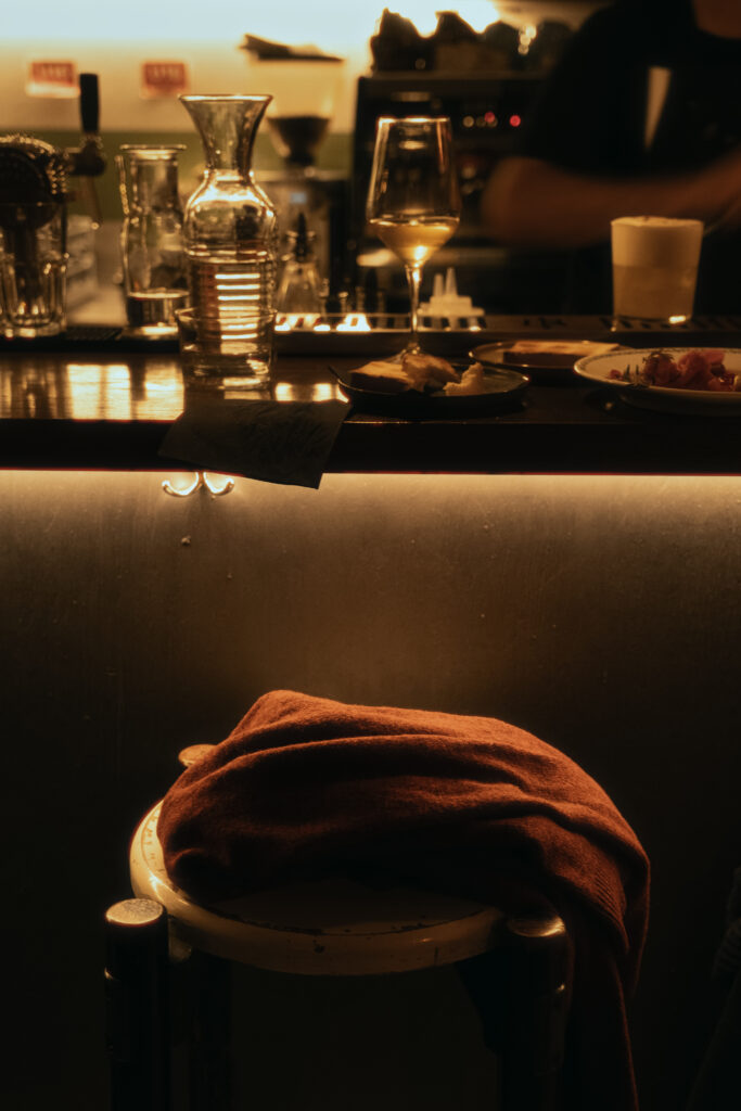 Blick auf die bar